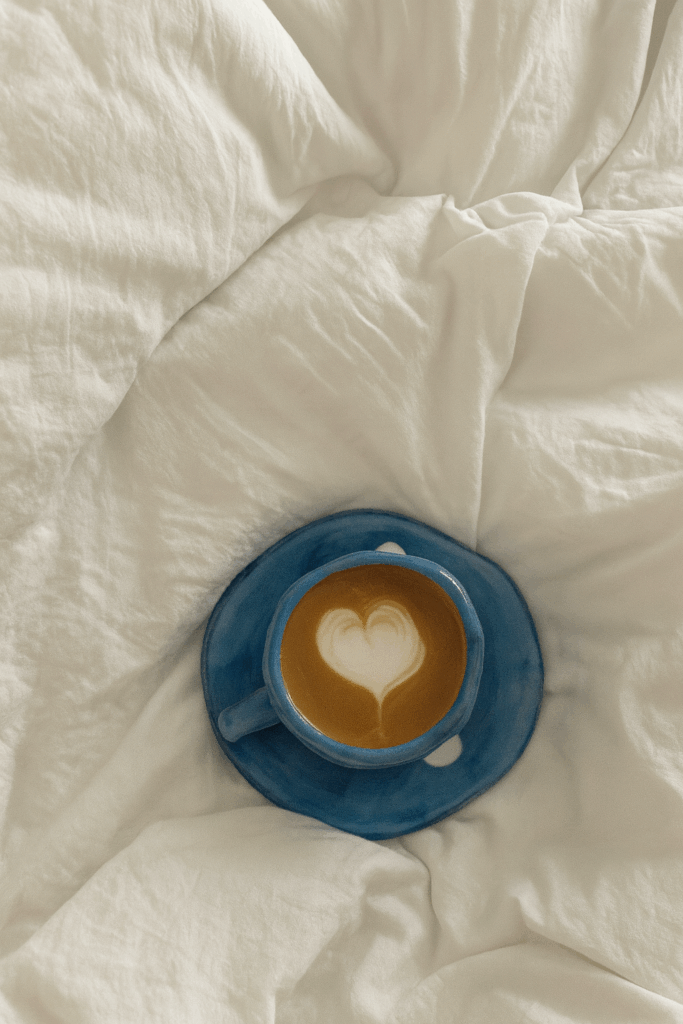 tazza caffè a letto