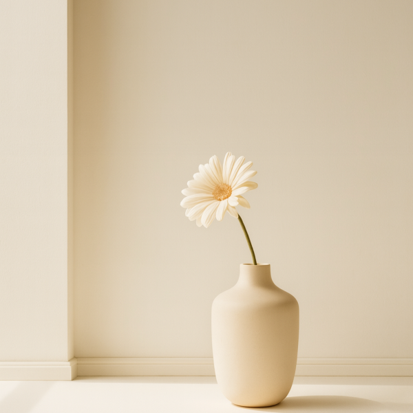vaso con fiore crescita